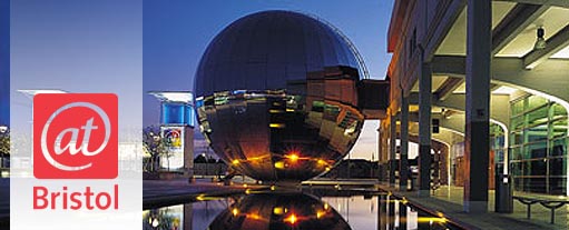 An image of Millenium Square in Bristol, location of the @bristol science and discovery centre.